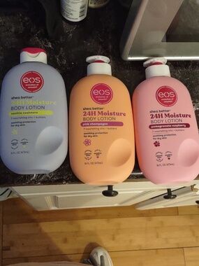 Eos vanilla cashmere, pink champagne, pomegranate raspberry